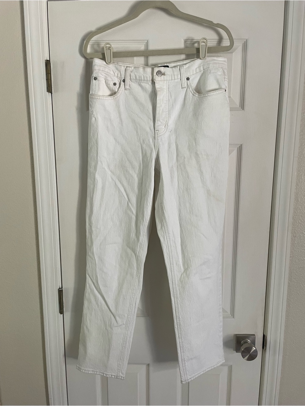 J. Crew White Straight-Leg Women’s Jeans